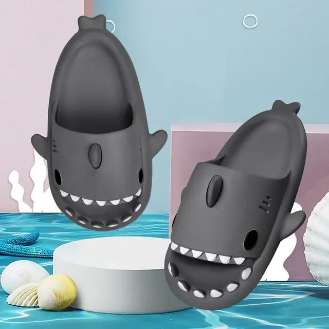 Cute Shark Slippers Bathroom Slides