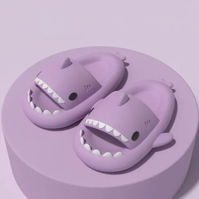 Cute Shark Slippers Bathroom Slides