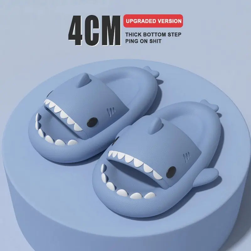 Cute Shark Slippers Bathroom Slides