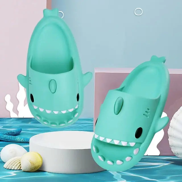 Cute Shark Slippers Bathroom Slides