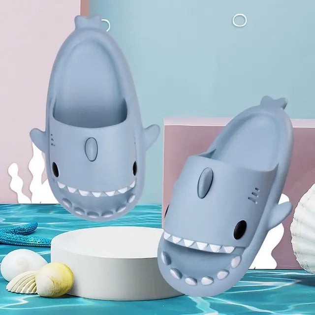 Cute Shark Slippers Bathroom Slides