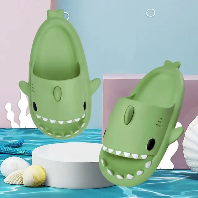 Cute Shark Slippers Bathroom Slides