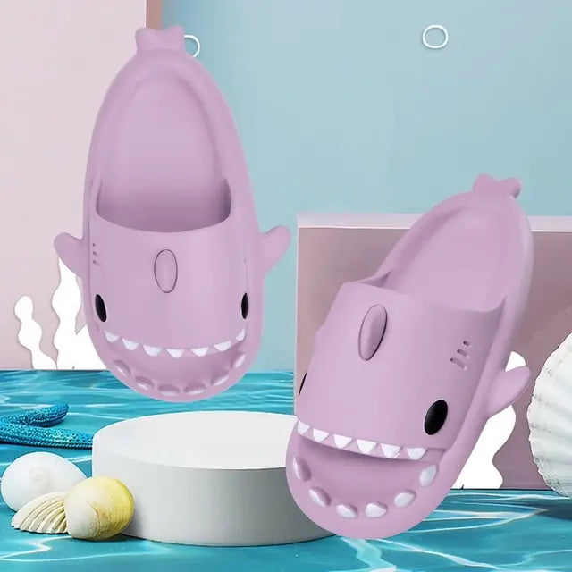 Cute Shark Slippers Bathroom Slides